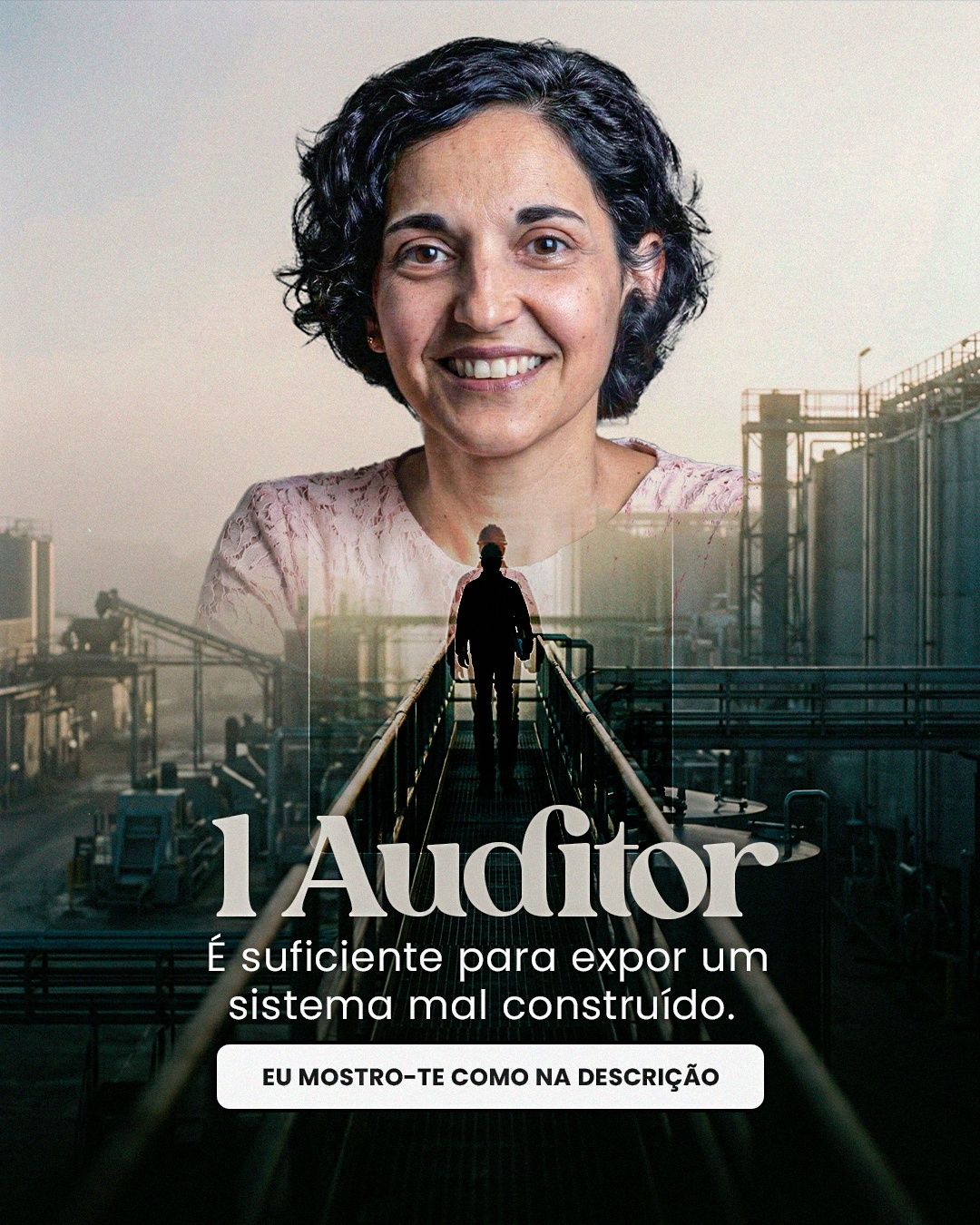 Auditora profissional avaliando a conformidade de sistemas de segurança alimentar