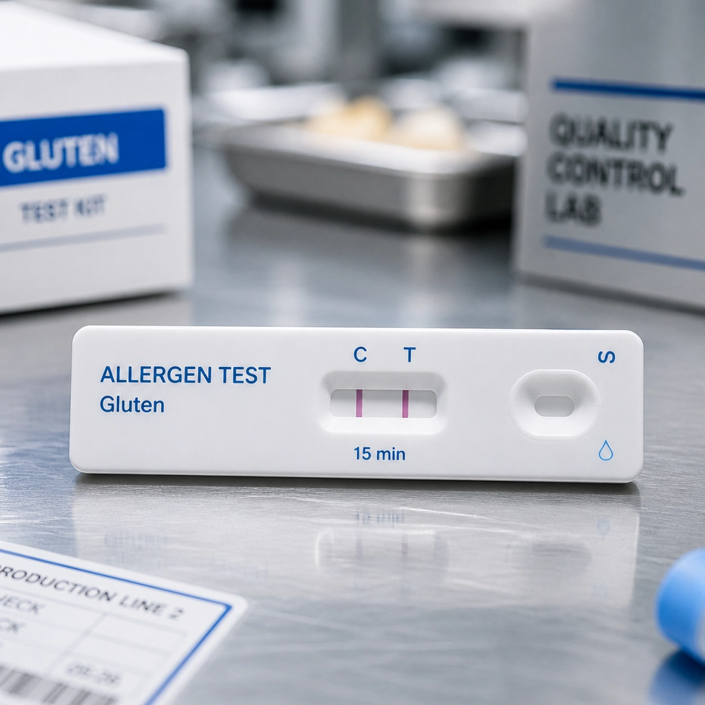 Validação de limpeza com teste rápido de alergénios